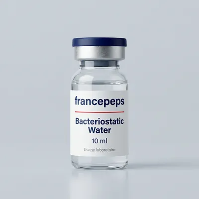 Flacon Eau bactériostatique 10 ml FrancePeps, usage de recherche