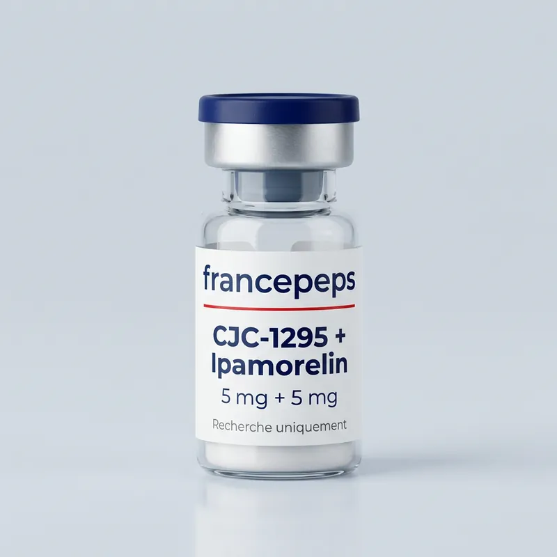 Flacon CJC-1295 + Ipamoréline 10 mg FrancePeps, usage de recherche