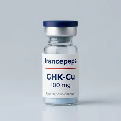 Flacon GHK-Cu 100 mg FrancePeps, usage de recherche