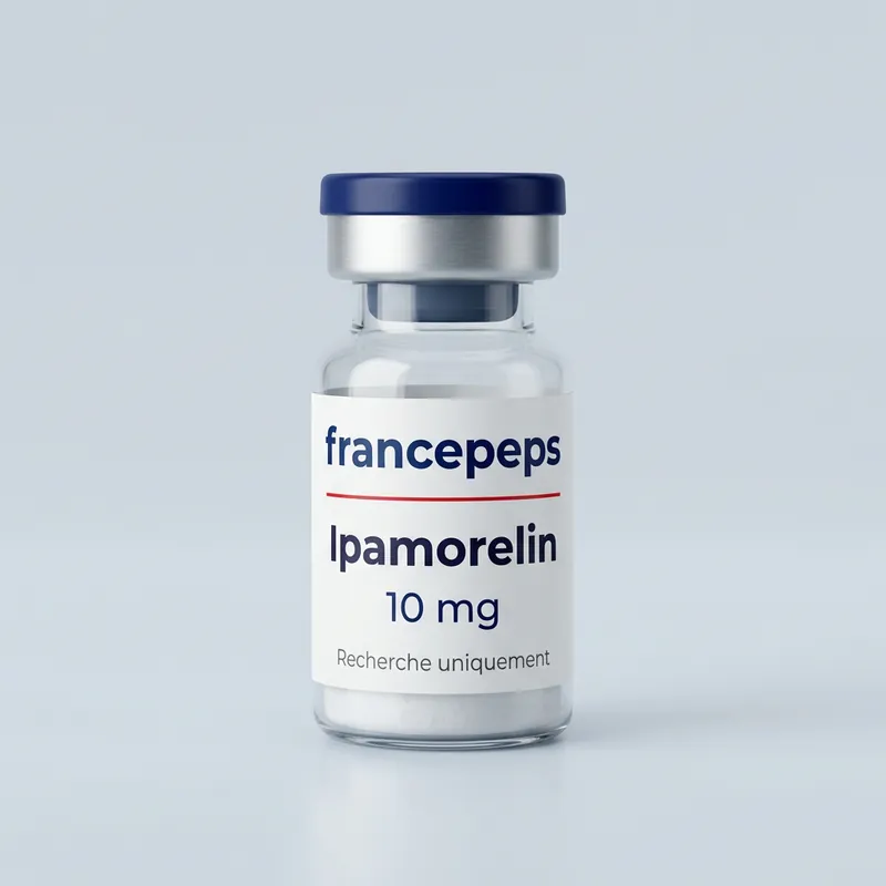 Flacon Ipamoréline 10 mg FrancePeps, usage de recherche
