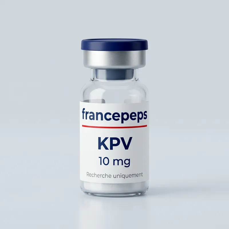 Flacon KPV 10 mg FrancePeps, usage de recherche