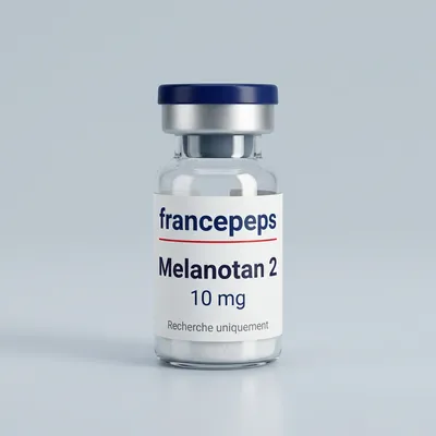 Flacon Mélanotan 2 10 mg FrancePeps, usage de recherche