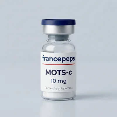 Flacon MOTS-c 10 mg FrancePeps, usage de recherche