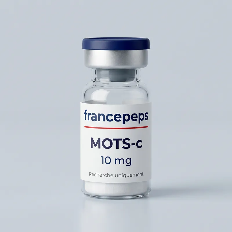 Flacon MOTS-c 10 mg FrancePeps, usage de recherche