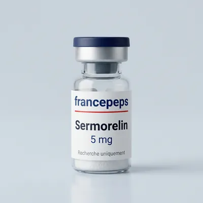 Flacon Sermoréline 5 mg FrancePeps, usage de recherche