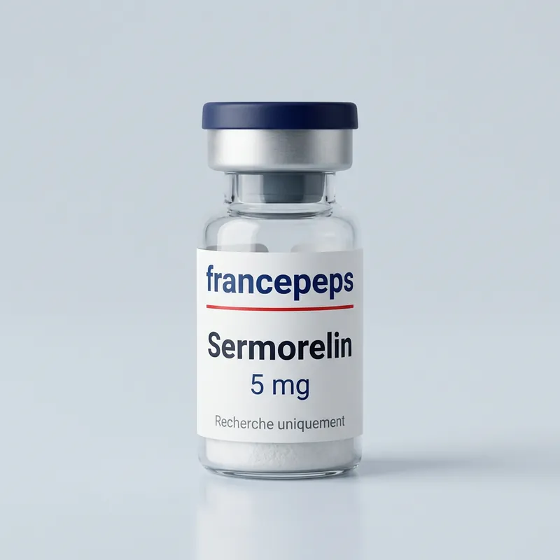 Flacon Sermoréline 5 mg FrancePeps, usage de recherche