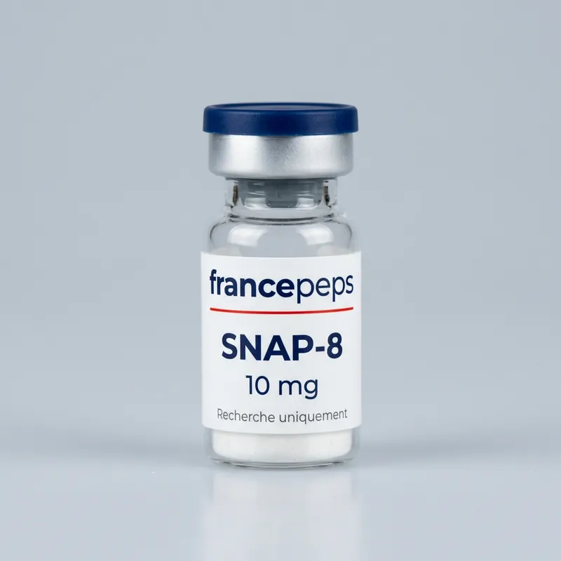 Flacon SNAP-8 10 mg FrancePeps, usage de recherche